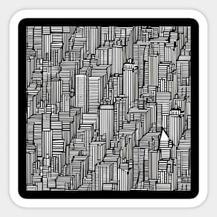 Minimalist New York City drawing Sticker